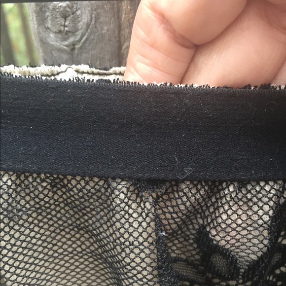 Kreativekristen original upcycled black sheer  lace flowy mini  skirt HP 24 - Picture 3 of 10